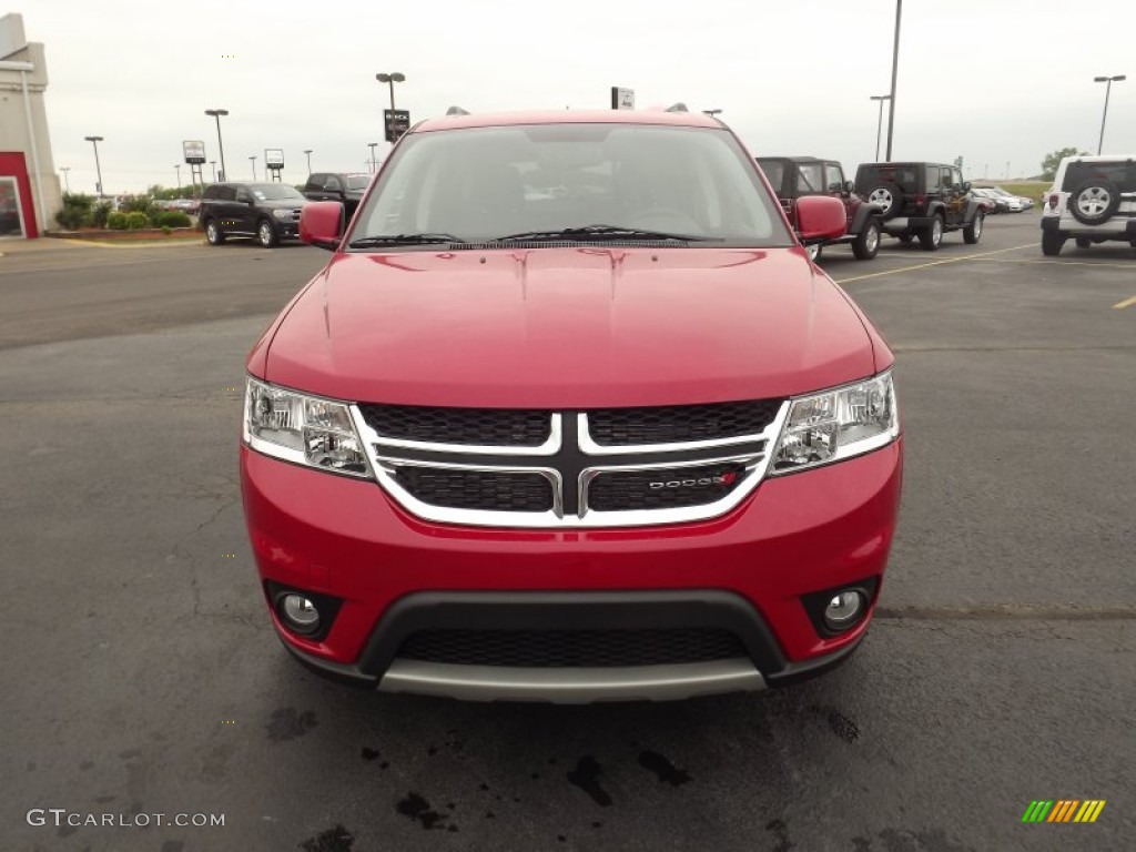 2012 Journey SXT - Brilliant Red Tri-Coat Pearl / Black photo #2