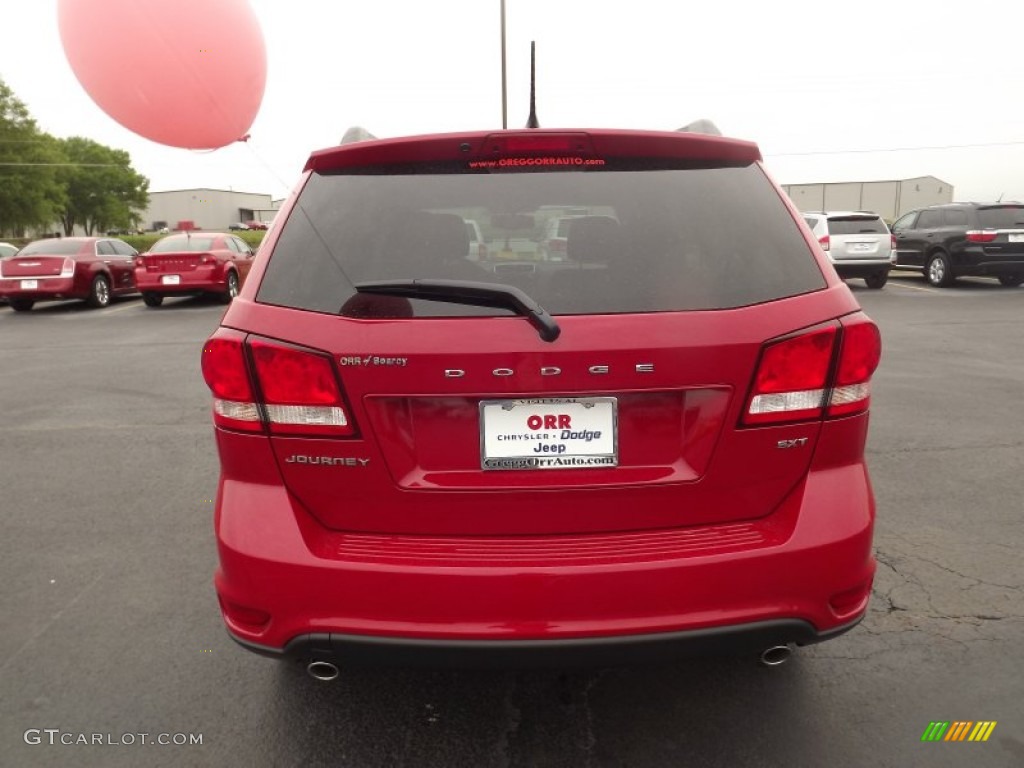 2012 Journey SXT - Brilliant Red Tri-Coat Pearl / Black photo #6