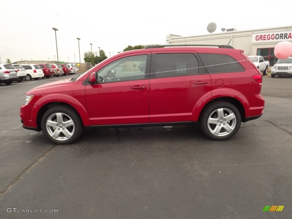 2012 Journey SXT - Brilliant Red Tri-Coat Pearl / Black photo #8