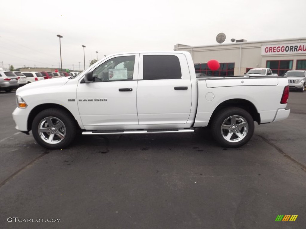 2012 Ram 1500 Express Crew Cab 4x4 - Bright White / Dark Slate Gray/Medium Graystone photo #8