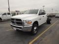 2012 Bright White Dodge Ram 3500 HD ST Crew Cab 4x4 Dually Chassis  photo #1