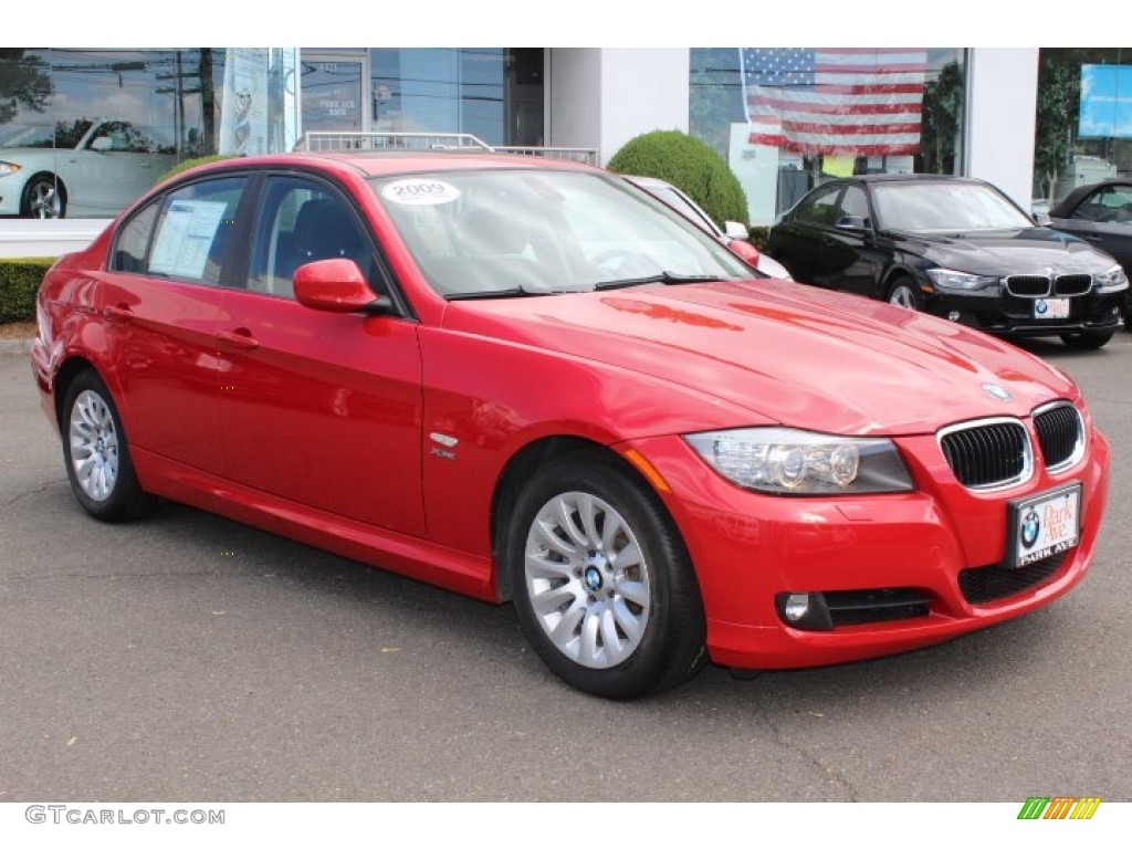 2009 3 Series 328xi Sedan - Crimson Red / Black photo #3