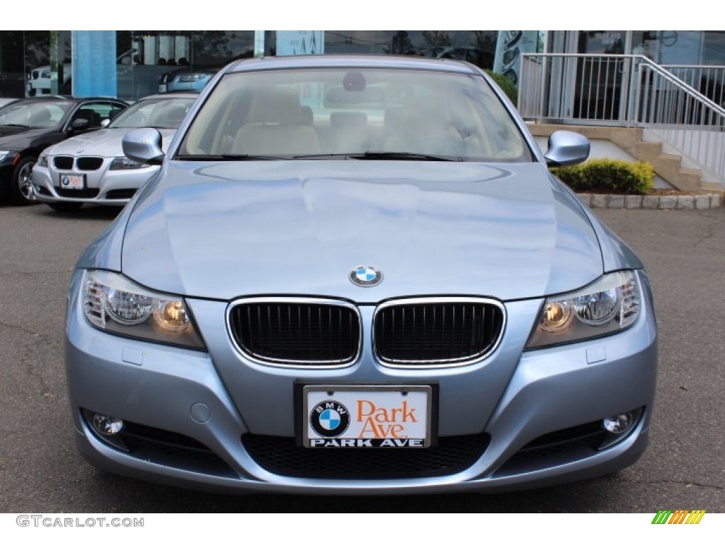 2010 3 Series 328i xDrive Sedan - Blue Water Metallic / Beige photo #2