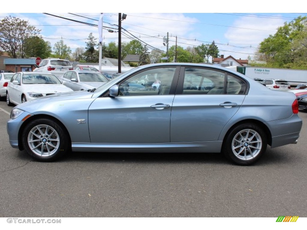 2010 3 Series 328i xDrive Sedan - Blue Water Metallic / Beige photo #8