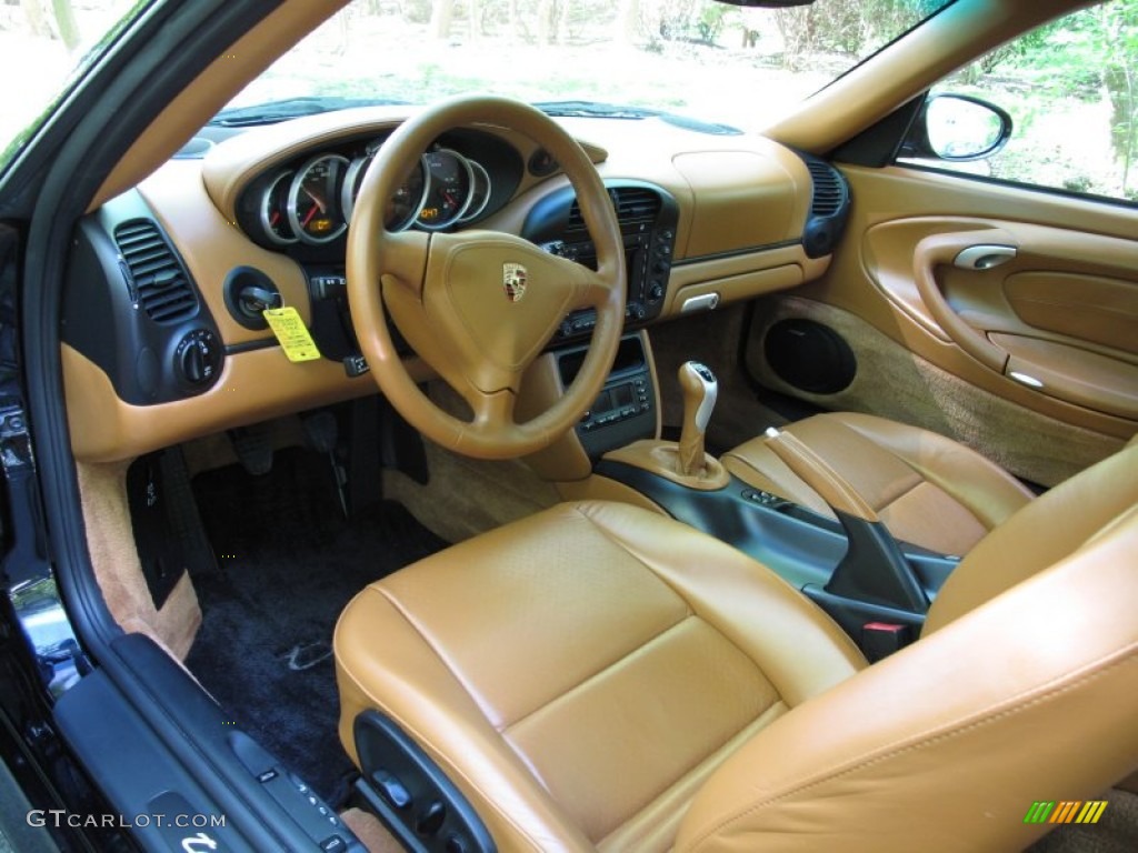 Natural Brown Interior 2003 Porsche 911 Turbo Coupe Photo #64434350