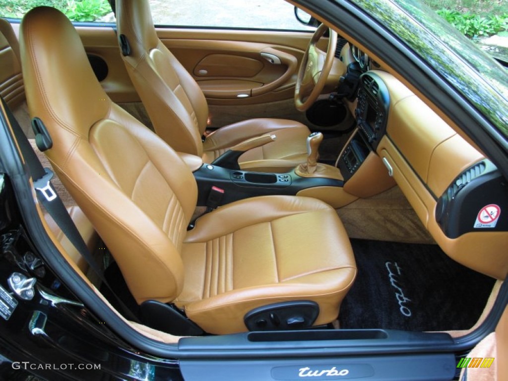 Natural Brown Interior 2003 Porsche 911 Turbo Coupe Photo #64434401