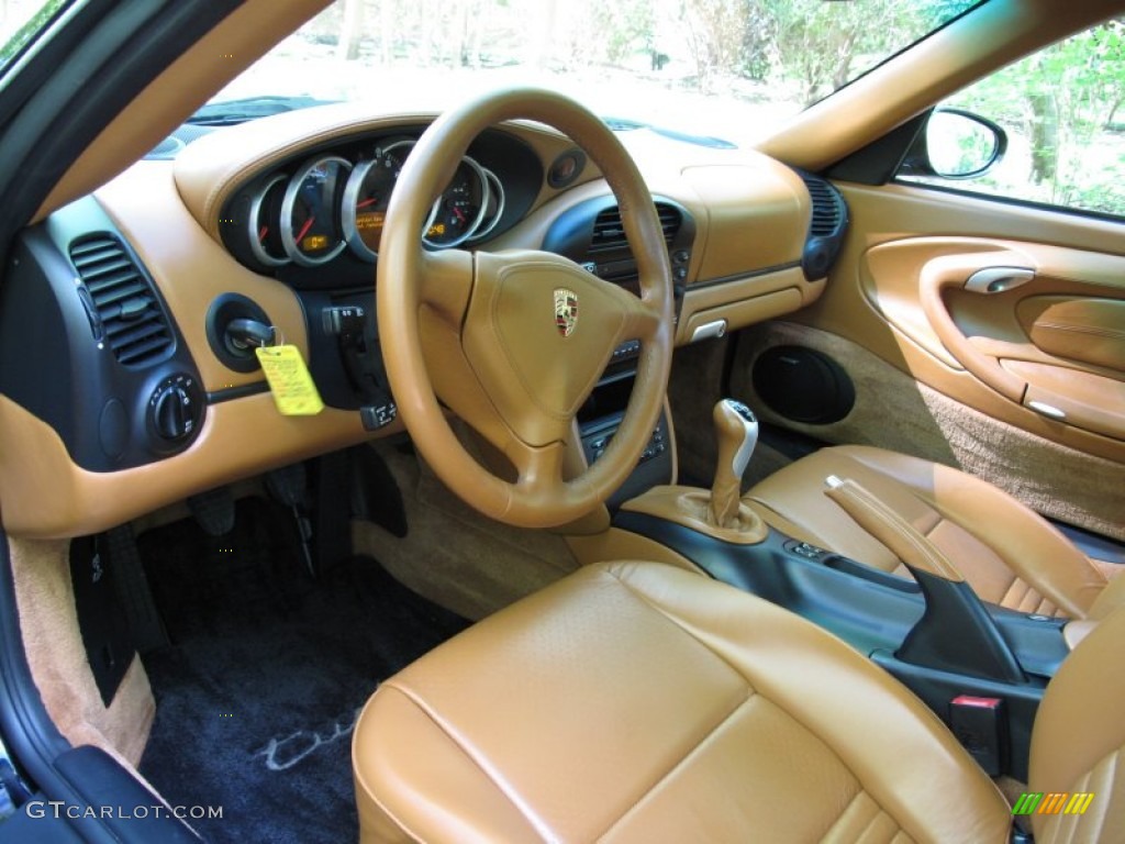Natural Brown Interior 2003 Porsche 911 Turbo Coupe Photo #64434413