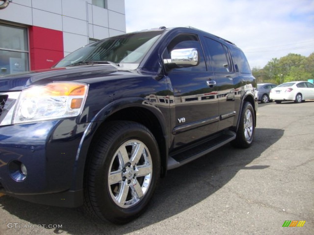 2009 Armada LE 4WD - Majestic Blue Metallic / Charcoal photo #2