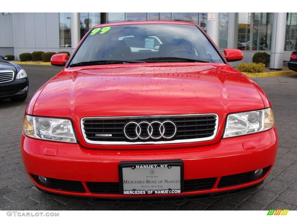 1999 A4 1.8T quattro Sedan - Laser Red / Onyx photo #2