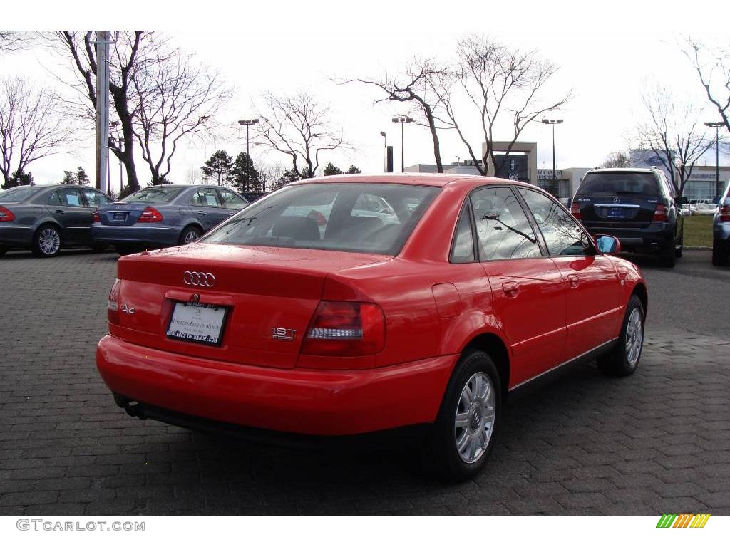 1999 A4 1.8T quattro Sedan - Laser Red / Onyx photo #3