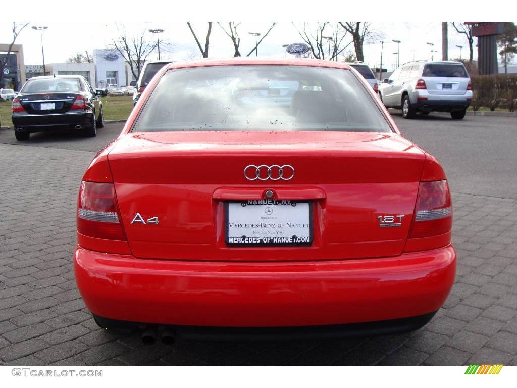 1999 A4 1.8T quattro Sedan - Laser Red / Onyx photo #4