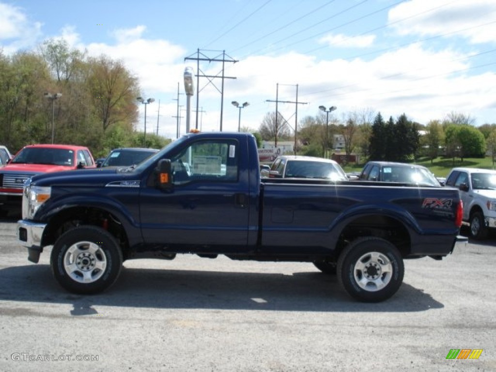 2012 F350 Super Duty XLT Regular Cab 4x4 - Dark Blue Pearl Metallic / Steel photo #5