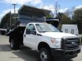 2012 Oxford White Ford F350 Super Duty XL Regular Cab 4x4 Dump Truck  photo #2