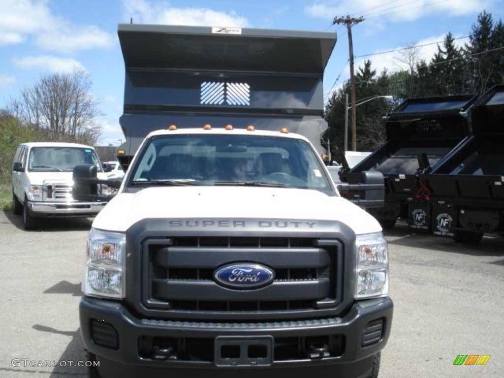 2012 F350 Super Duty XL Regular Cab 4x4 Dump Truck - Oxford White / Steel photo #3