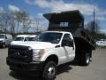 2012 Oxford White Ford F350 Super Duty XL Regular Cab 4x4 Dump Truck  photo #4