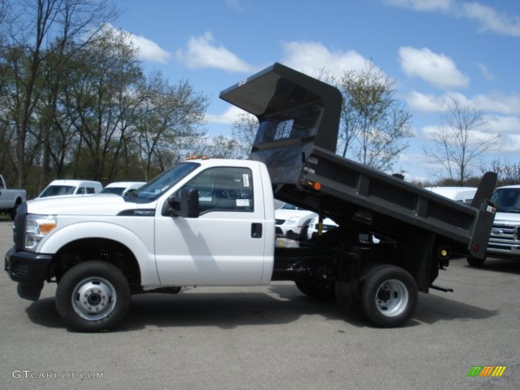 2012 F350 Super Duty XL Regular Cab 4x4 Dump Truck - Oxford White / Steel photo #5