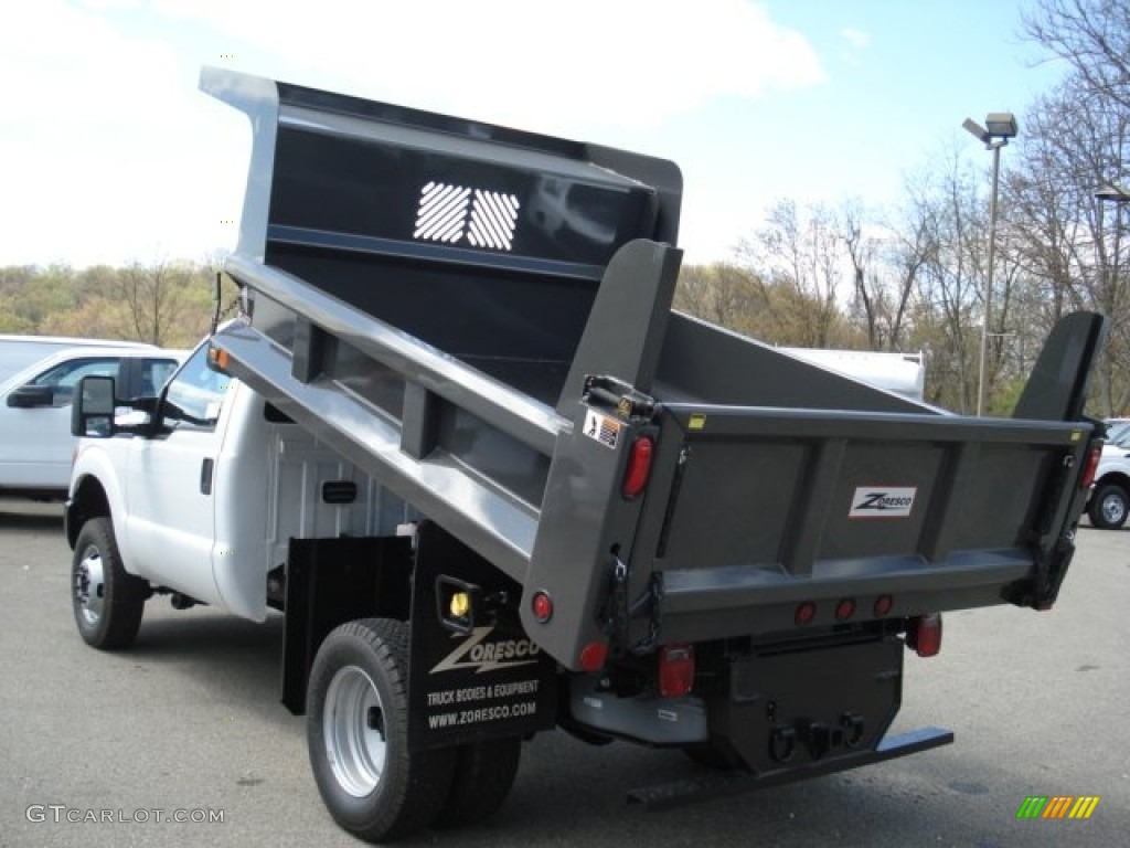 2012 F350 Super Duty XL Regular Cab 4x4 Dump Truck - Oxford White / Steel photo #6