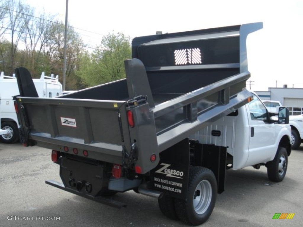 2012 F350 Super Duty XL Regular Cab 4x4 Dump Truck - Oxford White / Steel photo #8