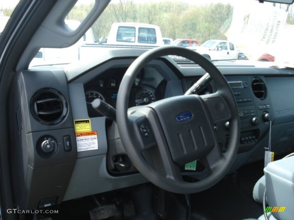 2012 F350 Super Duty XL Regular Cab 4x4 Dump Truck - Oxford White / Steel photo #10