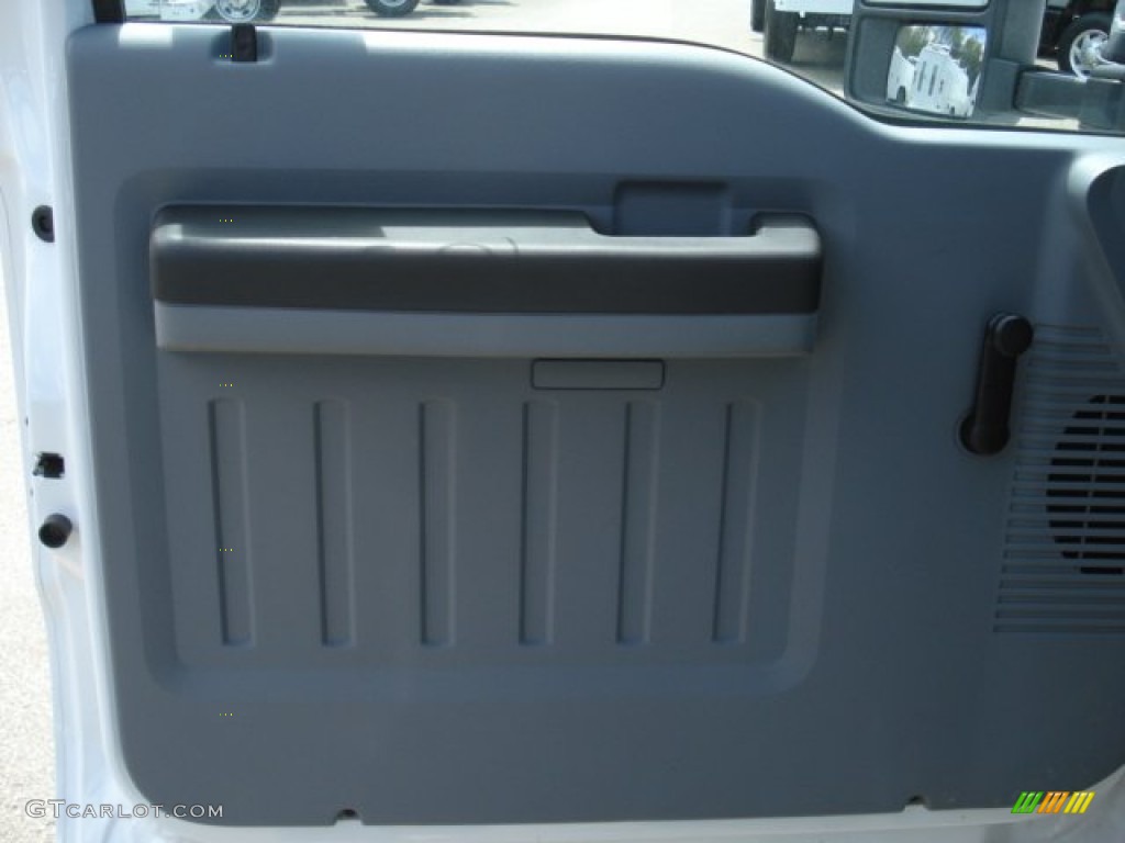 2012 F350 Super Duty XL Regular Cab 4x4 Dump Truck - Oxford White / Steel photo #12