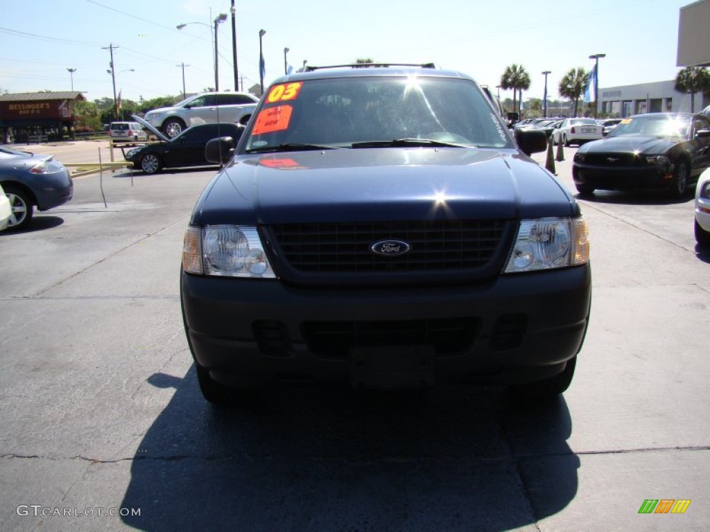 2003 Explorer XLS 4x4 - True Blue Metallic / Graphite Grey photo #3