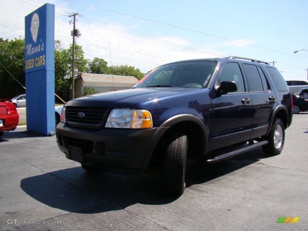 2003 Explorer XLS 4x4 - True Blue Metallic / Graphite Grey photo #27