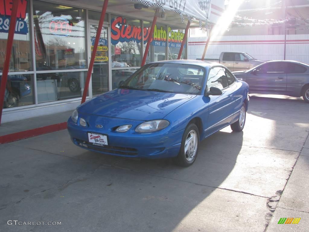 2001 Escort ZX2 Coupe - Bright Atlantic Blue Metallic / Dark Charcoal photo #3