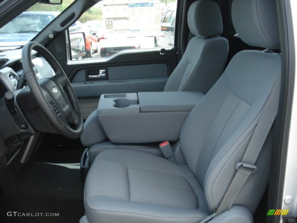Steel Gray Interior 2012 Ford F150 XLT Regular Cab 4x4 Photo #64436815