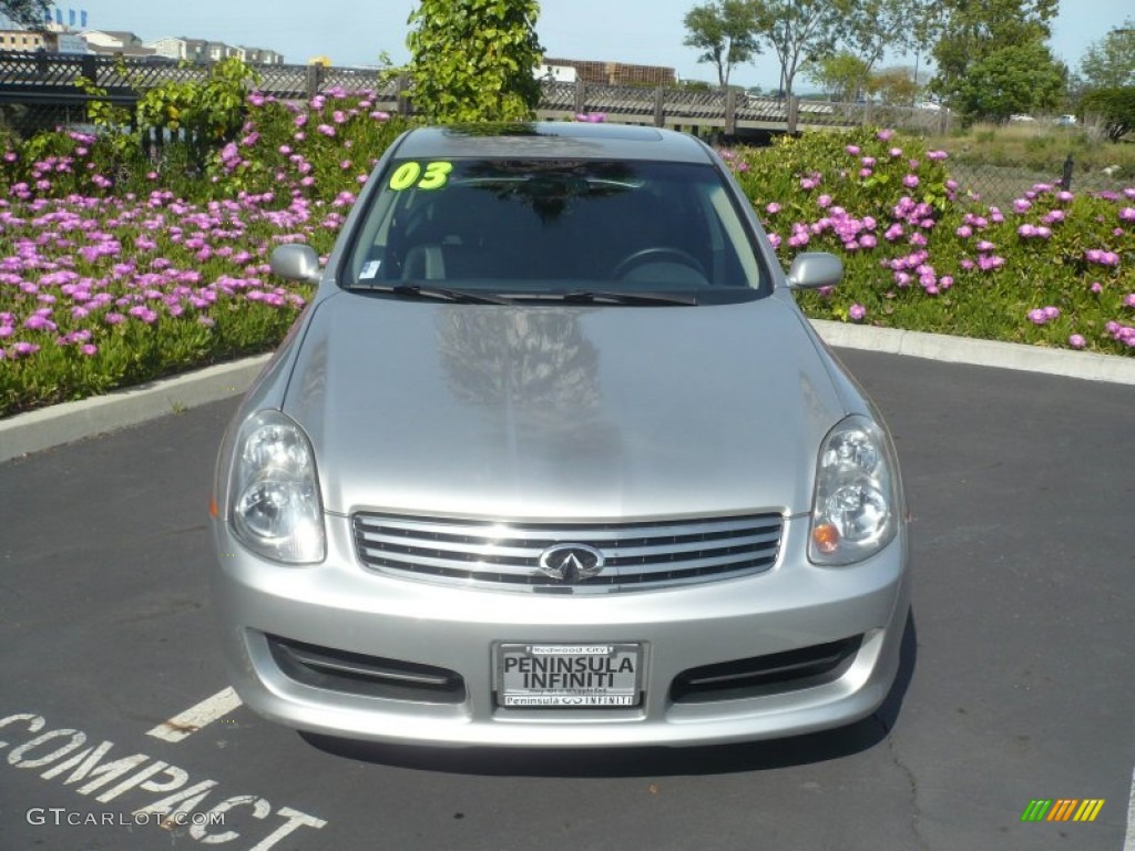 2003 G 35 Sedan - Brilliant Silver Metallic / Graphite photo #2