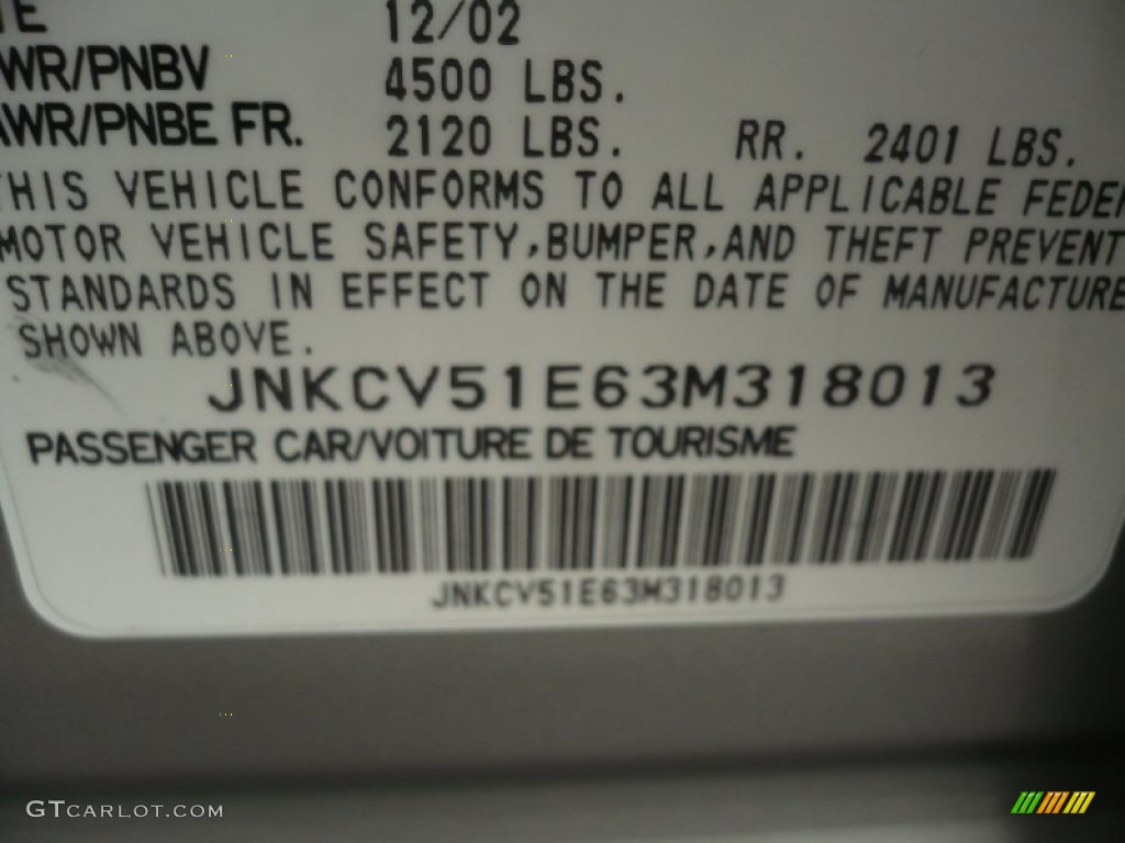 2003 G 35 Sedan - Brilliant Silver Metallic / Graphite photo #24