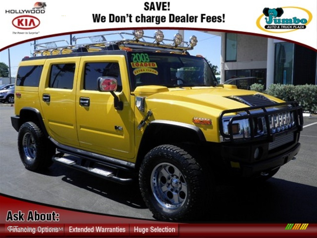 Yellow Hummer H2