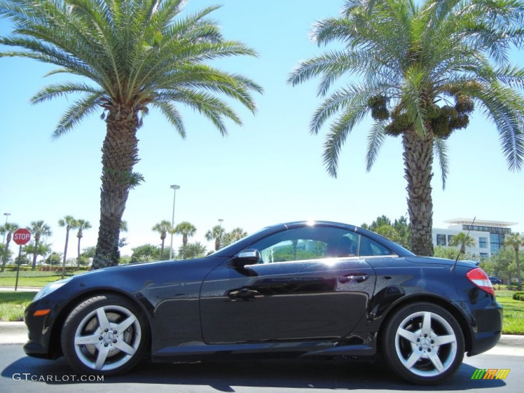 2008 SLK 350 Roadster - Black / Black photo #1