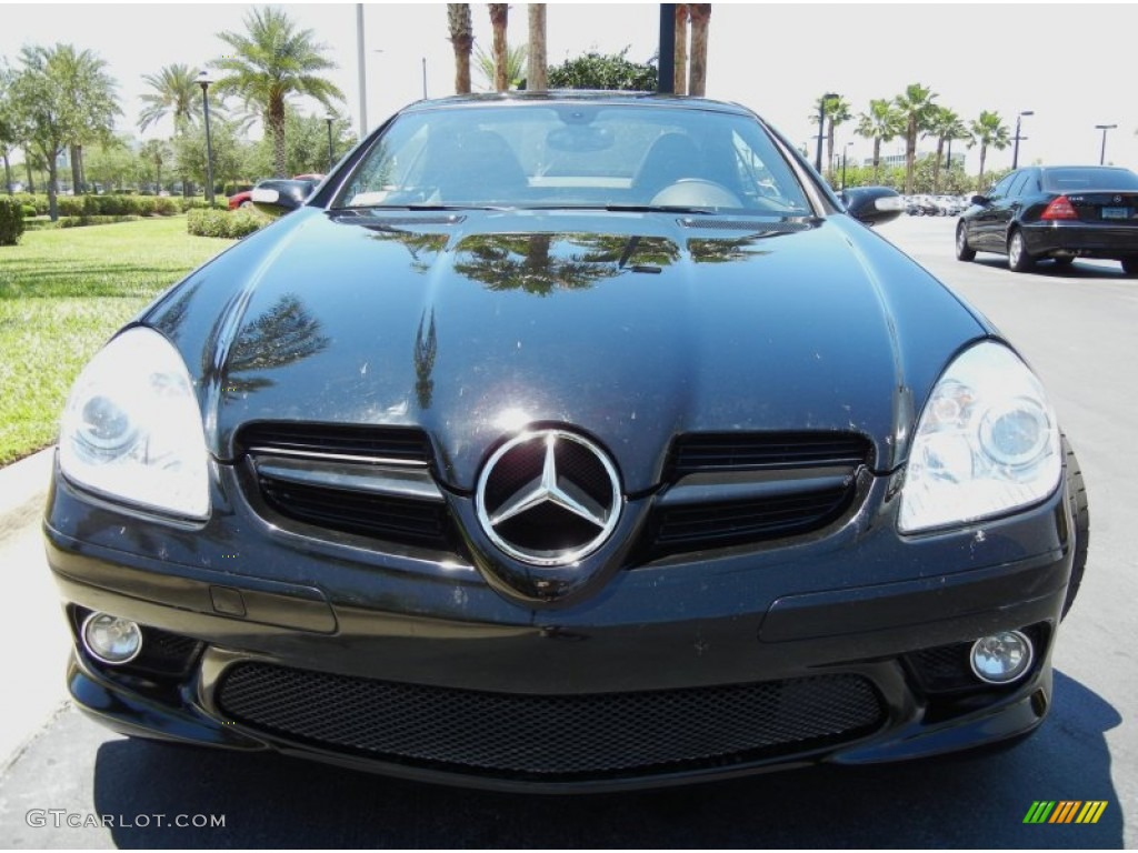 2008 SLK 350 Roadster - Black / Black photo #3