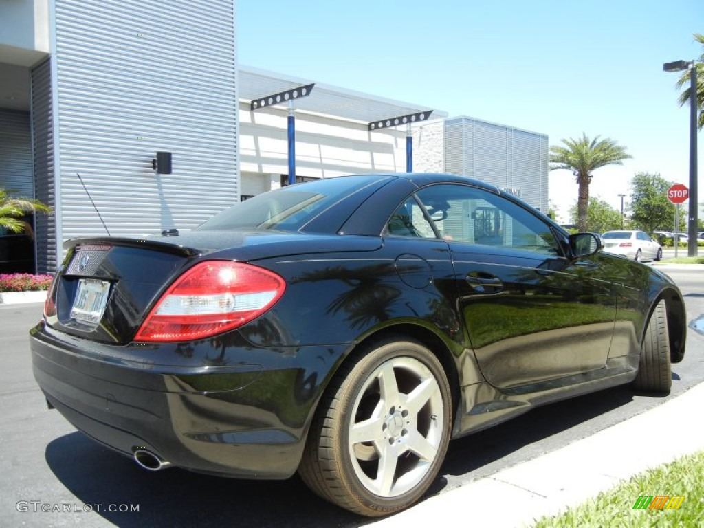 2008 SLK 350 Roadster - Black / Black photo #6