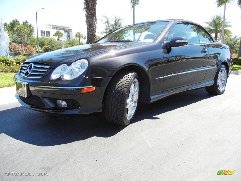 2004 CLK 500 Cabriolet - Mocha Black Metallic / Stone photo #2