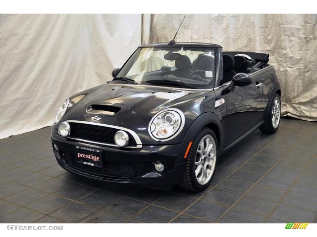 2009 Cooper S Convertible - Midnight Black / Black/Rooster Red photo #1