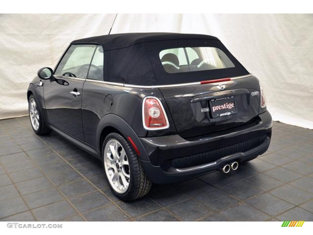 2009 Cooper S Convertible - Midnight Black / Black/Rooster Red photo #7