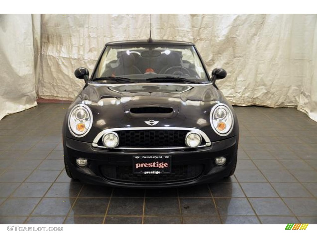2009 Cooper S Convertible - Midnight Black / Black/Rooster Red photo #11