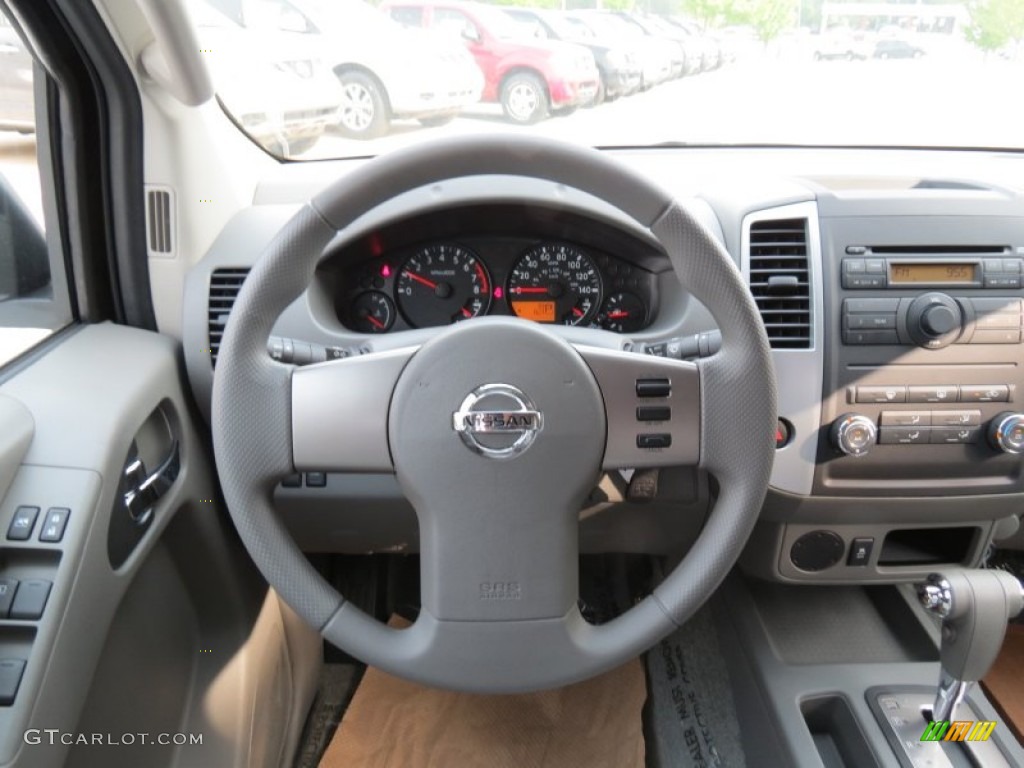 2012 Nissan Frontier SV Crew Cab Steel Steering Wheel Photo #64441521