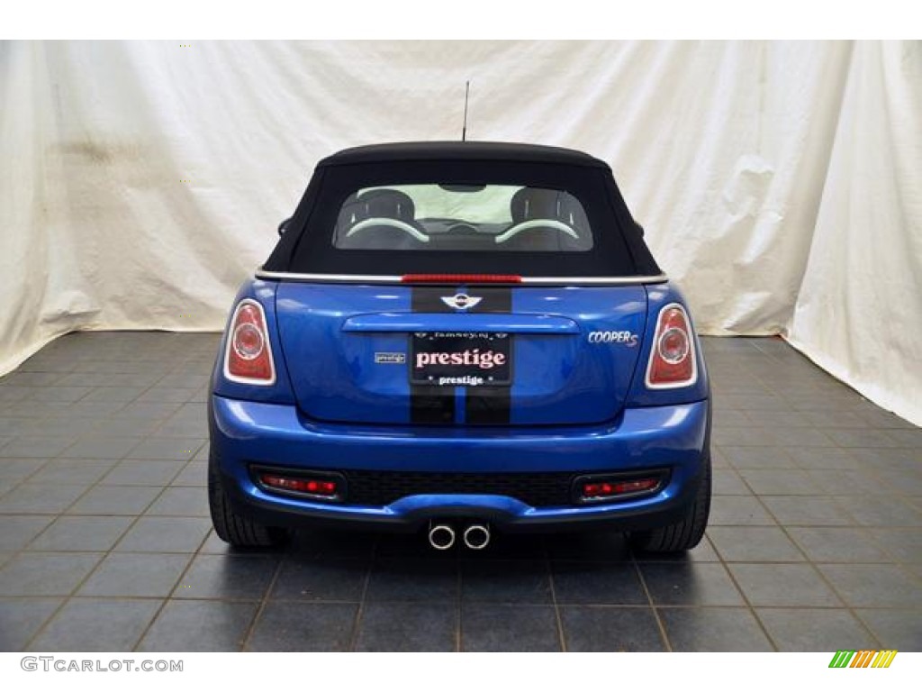2012 Cooper S Convertible - Lightning Blue Metallic / Carbon Black photo #5