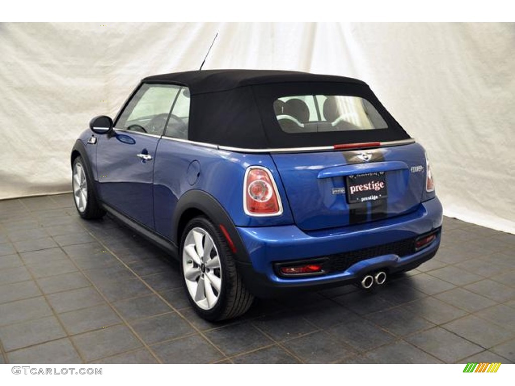 2012 Cooper S Convertible - Lightning Blue Metallic / Carbon Black photo #8