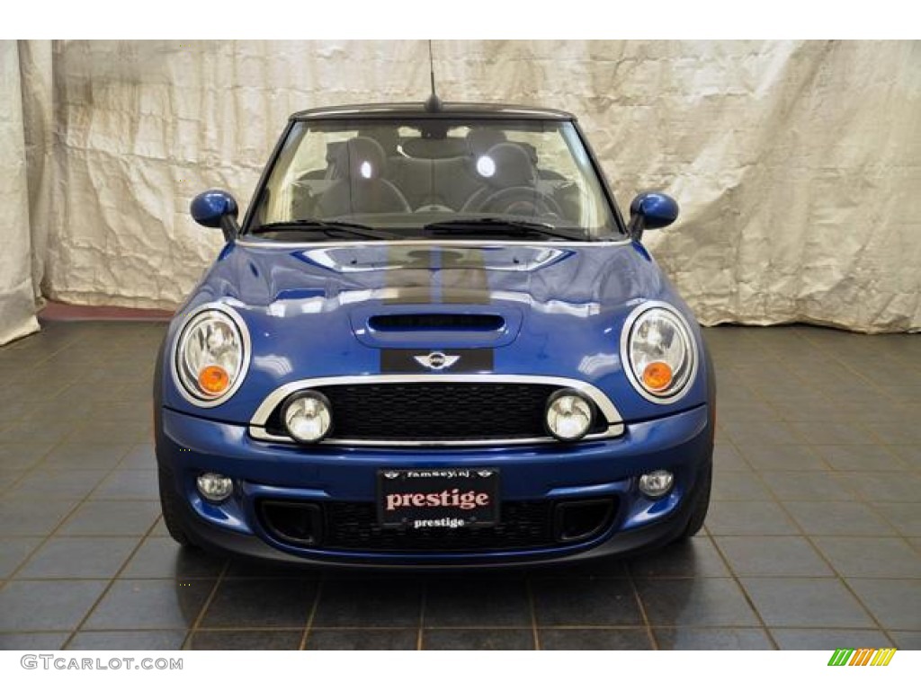 2012 Cooper S Convertible - Lightning Blue Metallic / Carbon Black photo #11