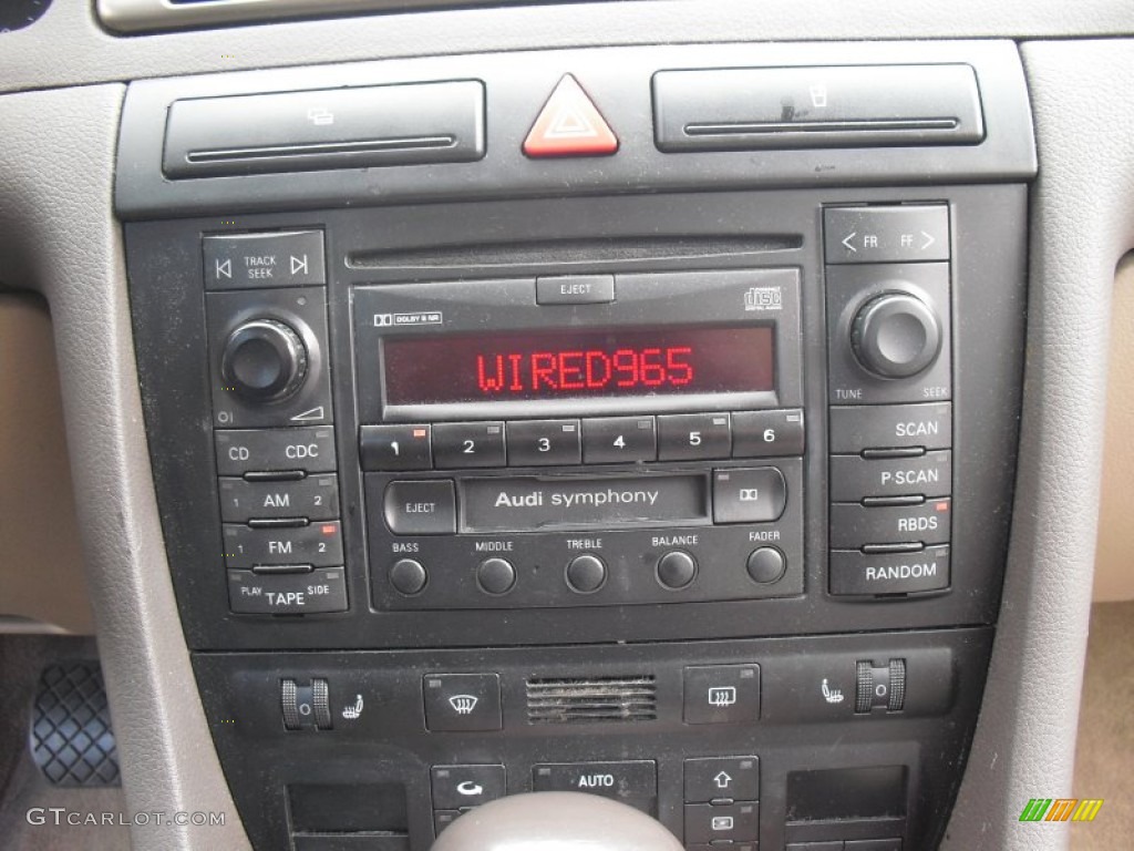 2001 A6 2.8 quattro Sedan - Santorin Blue Pearl Effect / Melange photo #97