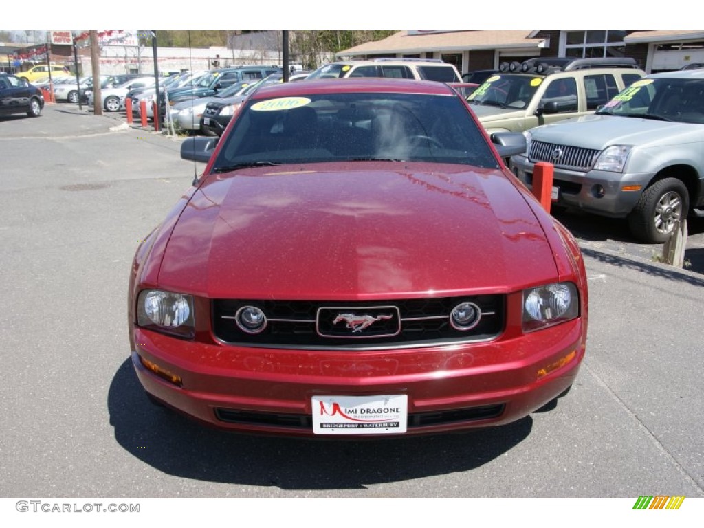 2006 Mustang V6 Premium Coupe - Redfire Metallic / Dark Charcoal photo #2