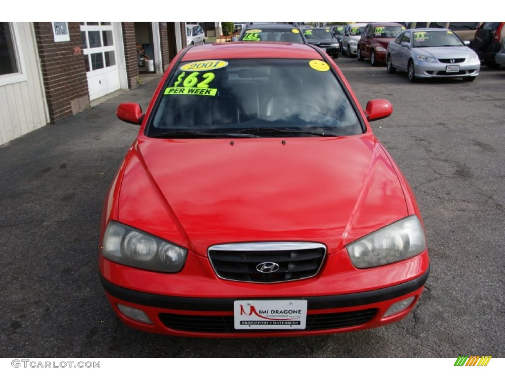 2001 Elantra GT - Cardinal Red / Gray photo #2
