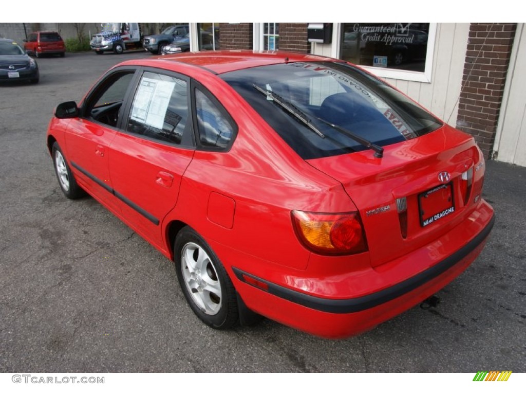 2001 Elantra GT - Cardinal Red / Gray photo #7