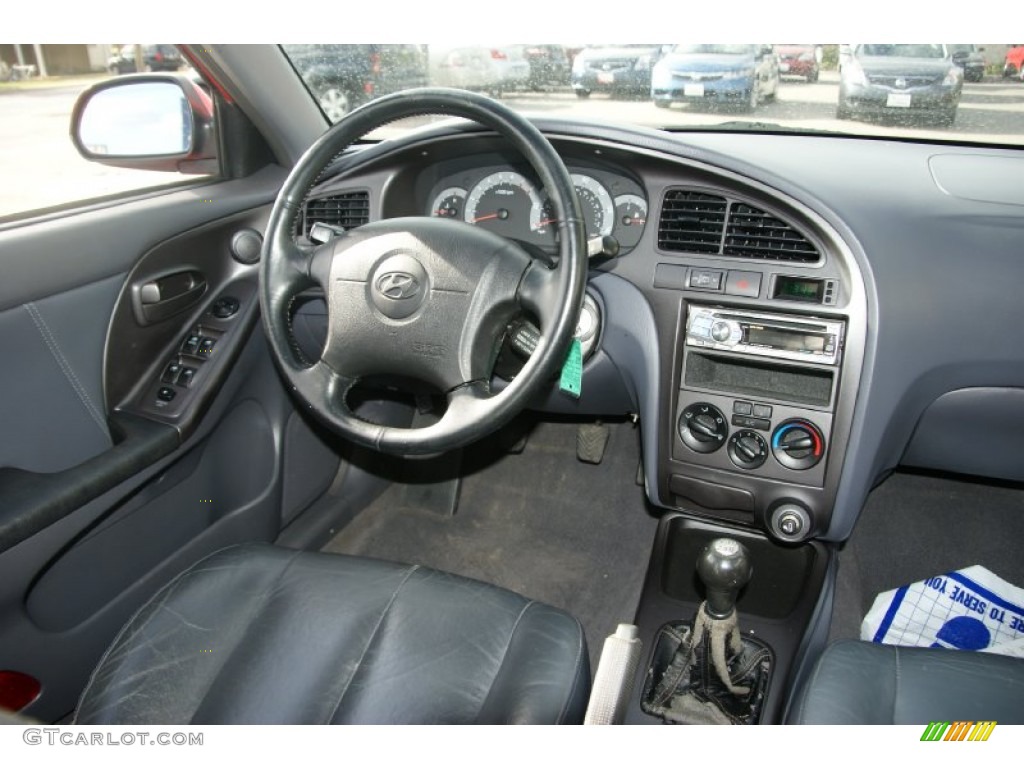 2001 Elantra GT - Cardinal Red / Gray photo #14