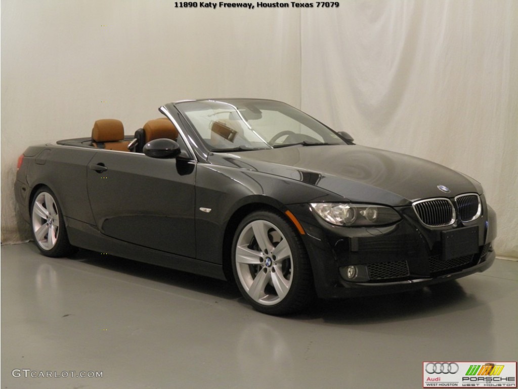 2008 3 Series 335i Convertible - Black Sapphire Metallic / Saddle Brown/Black photo #3