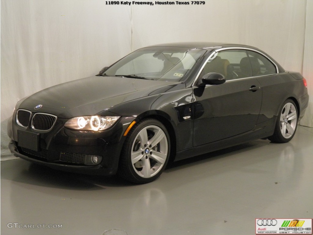 2008 3 Series 335i Convertible - Black Sapphire Metallic / Saddle Brown/Black photo #4