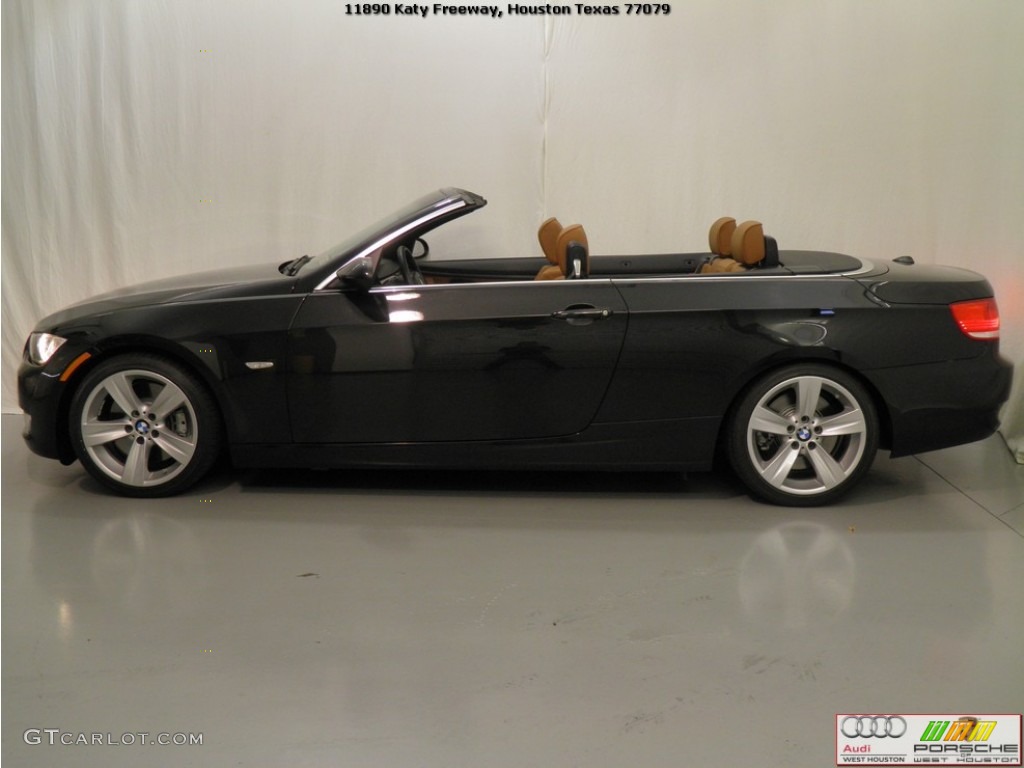 2008 3 Series 335i Convertible - Black Sapphire Metallic / Saddle Brown/Black photo #5